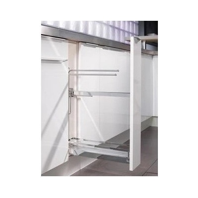 Kesseböhmer Plnovýsuvný kôš 15-3D na utierky / antracit 150 mm Univerzálne osadenie