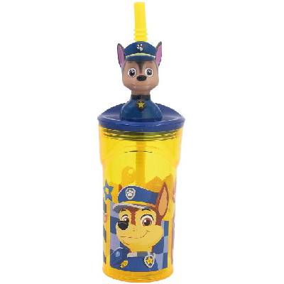 Чаша със сламка и 3D фигура Stor Paw Patrol - Rescue Pups, 360 ml (81666)