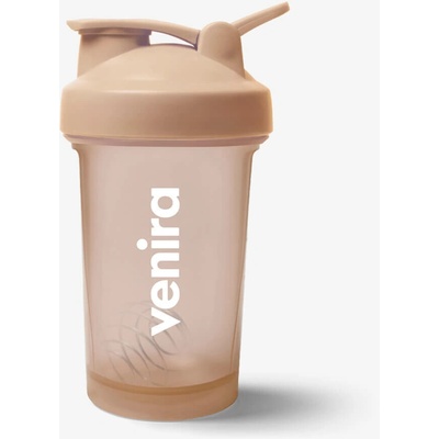 VENIRA shaker PRO s poutkem, světle hnědý - 400 ml