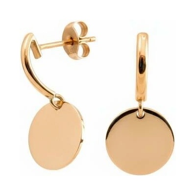 Šperky-NM Zlaté visací náušnice 391 růžové zlato