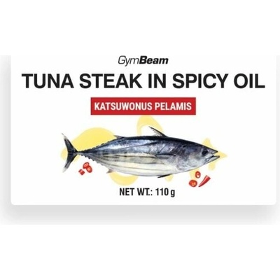 GymBeam Tuna steak in spicy oil 110 g