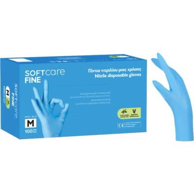 SoftCare Фини нитрилни ръкавици Soft Care Fine светлосини - 100 бр (110.294)
