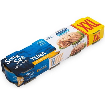 Sun & Sea Tuňák ve slunečnicovém oleji 4 x 80 g