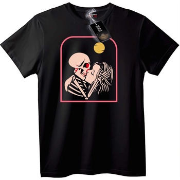 NOONEBRAND Тениска Скелет с любов - M, Black