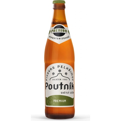 Poutník světlý ležák 12° 5% 0,5 l (sklo)