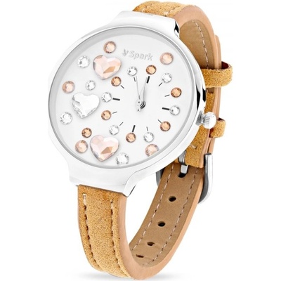 Spark se Swarovski Elements Heart béžové ZH35BEGS