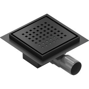 Mexen Flat-Q M08 квадратна подова решетка 15 x 15 см, черна - 1710515 (1710515)