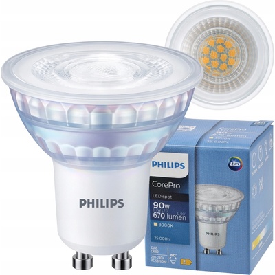 Philips 929001895102 LED bodová žiarovk CorePro, GU10, 7W, 670lm, 3000K, 60°, 25000h, teplá biela