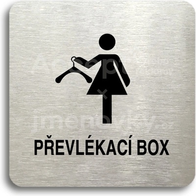ACCEPT Piktogram převlékací box IV - stříbrná tabulka - černý tisk bez rámečku