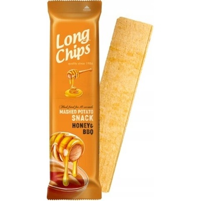 Long Chips Bramborové chipsy s příchutí medu a BBQ 75 g