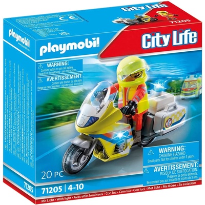 Playmobil 71205 Playmobil - Спасителен мотоциклет с мигаща светлина
