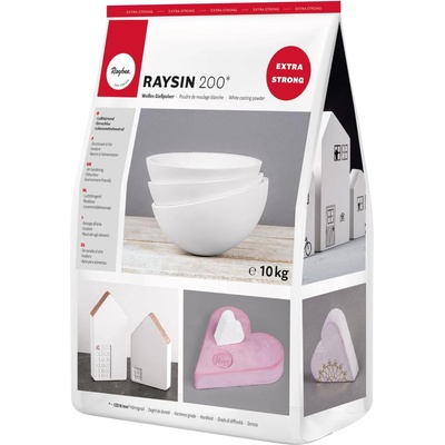 Rayher Raysin 200 casting powder, bag 10 kg, casting compound white, relief casting powder, air-hardening and odorless, 34475102