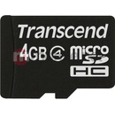 Transcend microSDHC 4GB class 4 + adapter TS4GUSDHC4