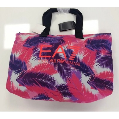 Emporio Armani EA7 taška Train Graphic Shopping fialovo růžová
