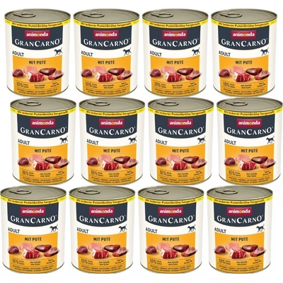 Animonda GranCarno Adult Dog bravčové mäso a morčacie mäso 12 x 800 g