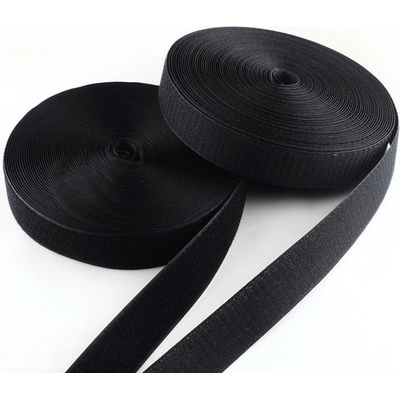 Suchý zip 25mm - 1m Černý