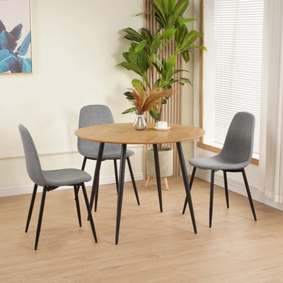 Bogdan Furniture Europe Трапезна маса Мебели Богдан модел Liam, натурален дъб/черен