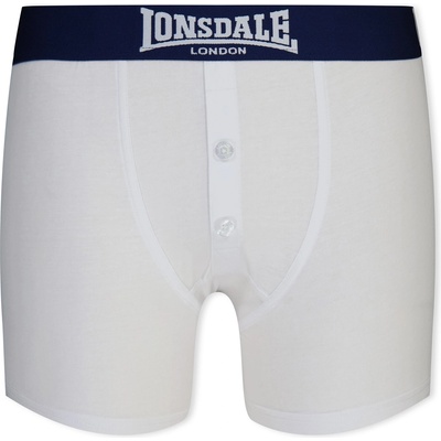Lonsdale Юношески боксерки Lonsdale 2 Pack Boxers Junior - White/Navy