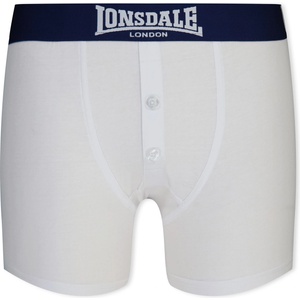 Lonsdale Юношески боксерки Lonsdale 2 Pack Boxer Shorts Junior - White/Navy