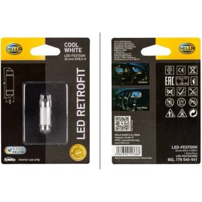 Žárovka, osvětlení motorového prostoru HELLA 8GL 178 560-561