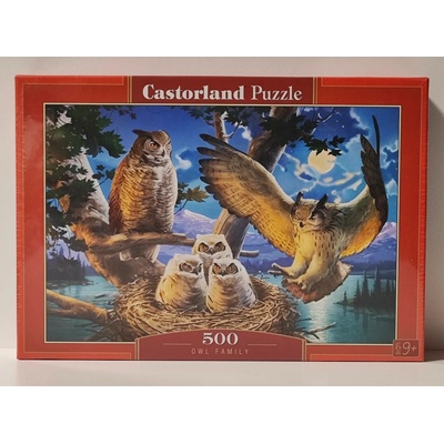Castorland Soví rodinka 53322 500 dílků