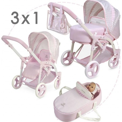 DeCuevas Skládací pro panenky 3 v 1 s přenosnou taškou NIZA