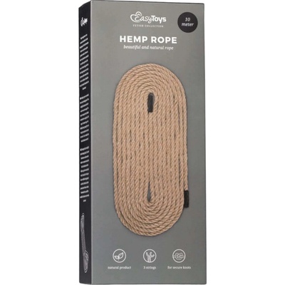 EasyToys Hemp Bondage Rope konopné Shibari lano 10 m – Zboží Dáma