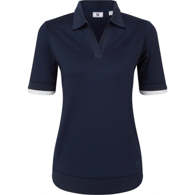 FootJoy Texture Knit Polo Navy/White