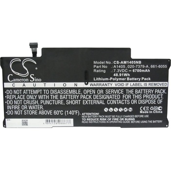 Cameron Sino Apple MacBook Air 13 A1466 2012 LiPo, 7.3V, 6700mAh, CAMERON SINO (CS-AM1405NB)