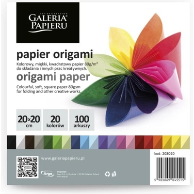Galeria Papieru Papír na origami - 20 x 20 cm, mix barev, 100 ks – Zboží Mobilmania