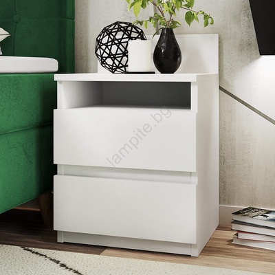 MIRJAN 24 Нощно шкафче MALWA 59x40 см бял (MJ0049)