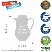 Rotpunkt 330 16 04 0 Vakuový džbán černá třešeň 1 l