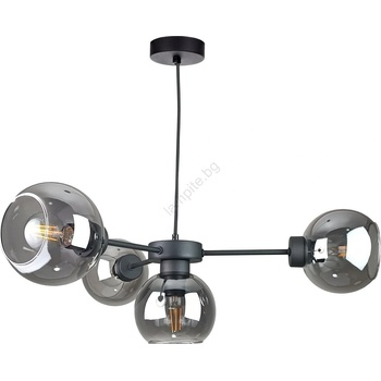 Keter Lighting Пендел KALIOPE 4xE27/60W/230V черен/опушен черен (KE0152)
