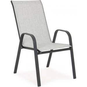 Bizzotto Градински стол MARTINEZ 56x65x90 светло сив (0802978)