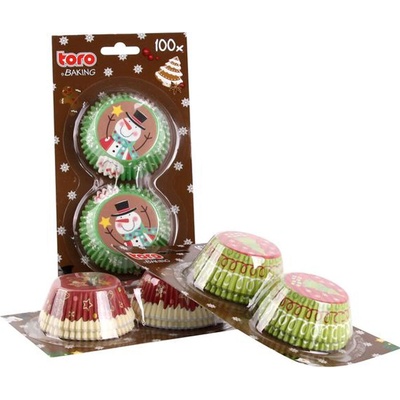 Papierové košíčky na muffiny TORO 100ks vianočné
