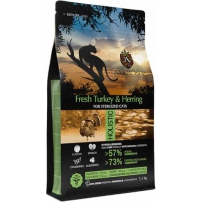 Sterilized Cat HOLISTIC Fresh Turkey Herring - холистична храна за подрастващи и пораснали кастрирани котки от всички породи, с прясна пуйка и херинга - 5 кг, Франция