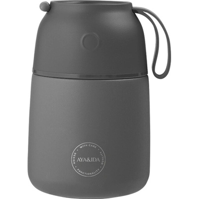 Aya & Ida termoska na jídlo FOOD'IE 500 ml tmavě šedá