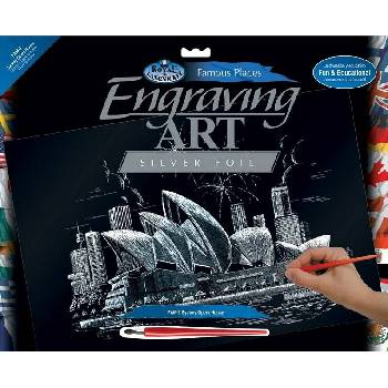 Strieborný škrabací obrázok Opera v Sydney veľký