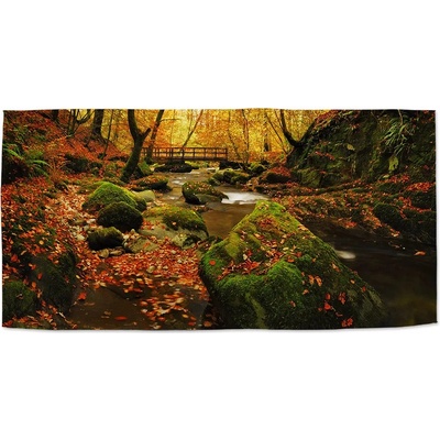 Sablio Ručník s potiskem Most v lese 50 x 100 cm