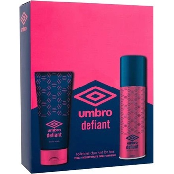 Umbro Defiant подаръчен комплект: дезодорант 150 ml + душ гел 150 ml за жени