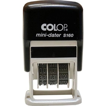 Colop Датник S160/3, с клише и цифри, 4 mm, черен (1085200030)