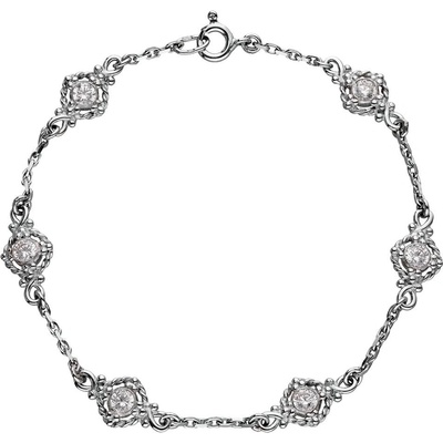 Zlaton náramek bílé zlato 000010309247