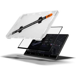Spigen Матов стъклен протектор Spigen - GLAS. tR EZ Fit Anti-Glare (AGL10819) - for 16'' Screen, Tesla 2026 Model Y Premium/Performance, 9H Kit - Черен