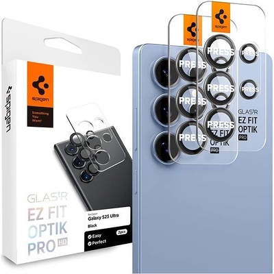 Spigen Glass tR EZ Fit Optik Pro HD 2 Pack Black Samsung Galaxy S25 Ultra AGL09084 – Zboží Živě