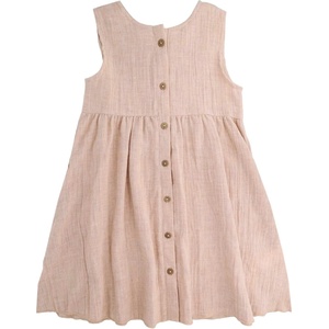 maximo Детска рокля Maximo Kids' Mini Girls' Embroidered Muslin Dress - Beigemeliert - размер 122/128 (701-4485-0112)