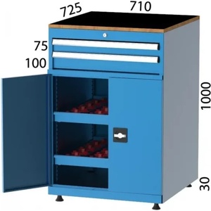 Kocel ШКАФ С 2 ЧЕКМЕДЖЕТА И 2 ПЛЪЗГАЩИ cnc РАФТА kocel - 2550 (2550)