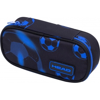 Astra Овален ученически несесер Astra Head - Неонов син футбол, 1 цип (AS503025039)