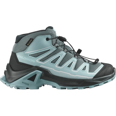 Salomon Детски туристически обувки Salomon Kid's X Ultra Mid GORE-TEX Walking boots - Turbulence / Black / Tourmaline - размер 29 (EU) (702-4205-0212)