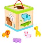 Tooky Toy Дървен сортер куб Tooky Toy - Animals (108746)