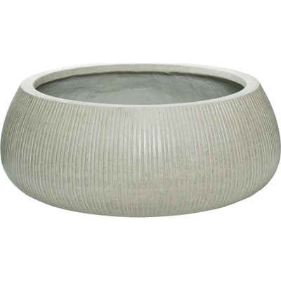 Pottery Pots Eileen Květináč světle šedá (vertikální vroubkování) více í - PotteryPots : XL - v. 14 cm ⌀ cm